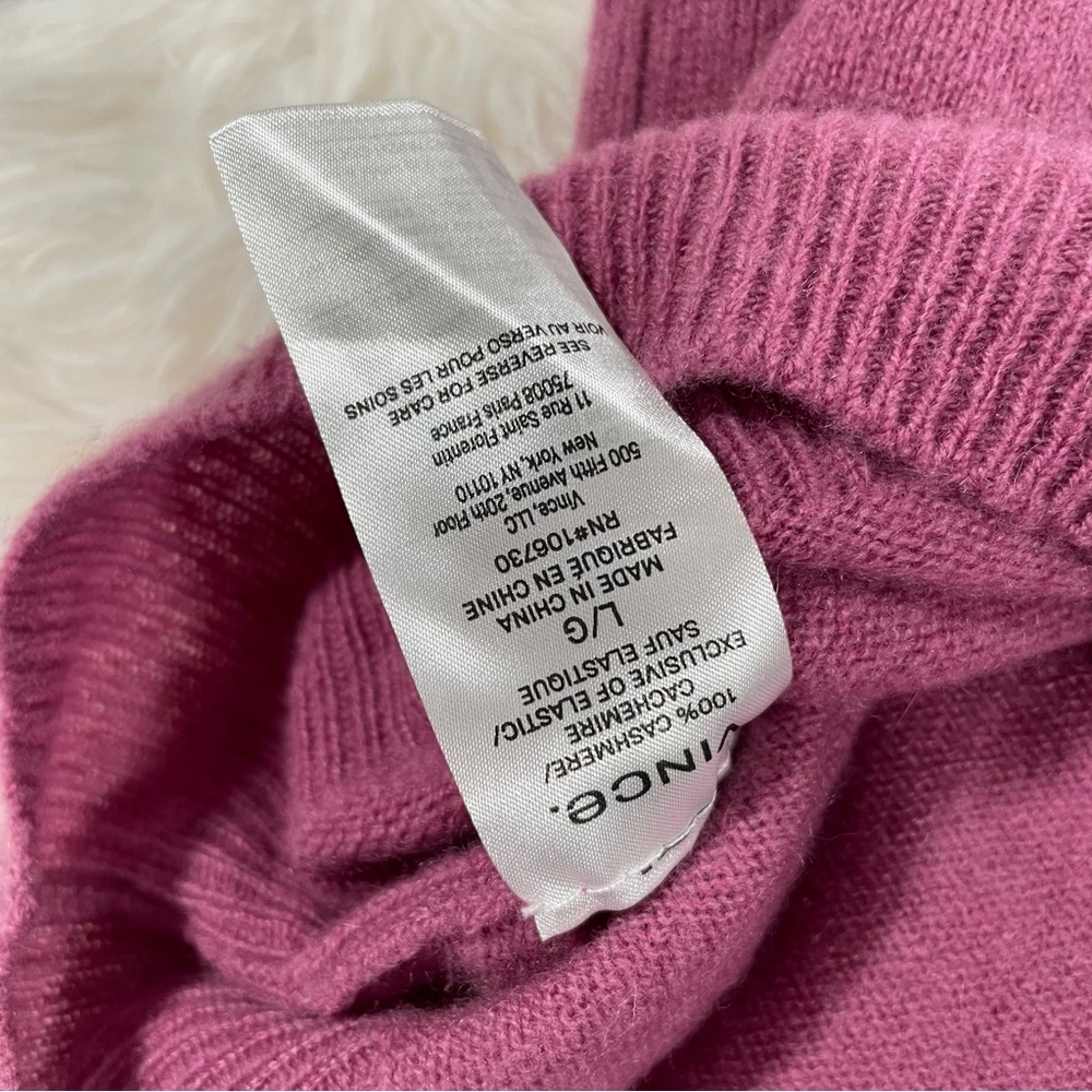 VINCE Cashmere Sweater - Soft, Gorgeous Tea Berry Color-way - Women’s Size XL - Picture 9 of 9